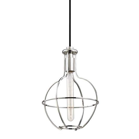 Hudson Valley Colebrook 1 Light Pendant, Polished Nickel - 1051-PN