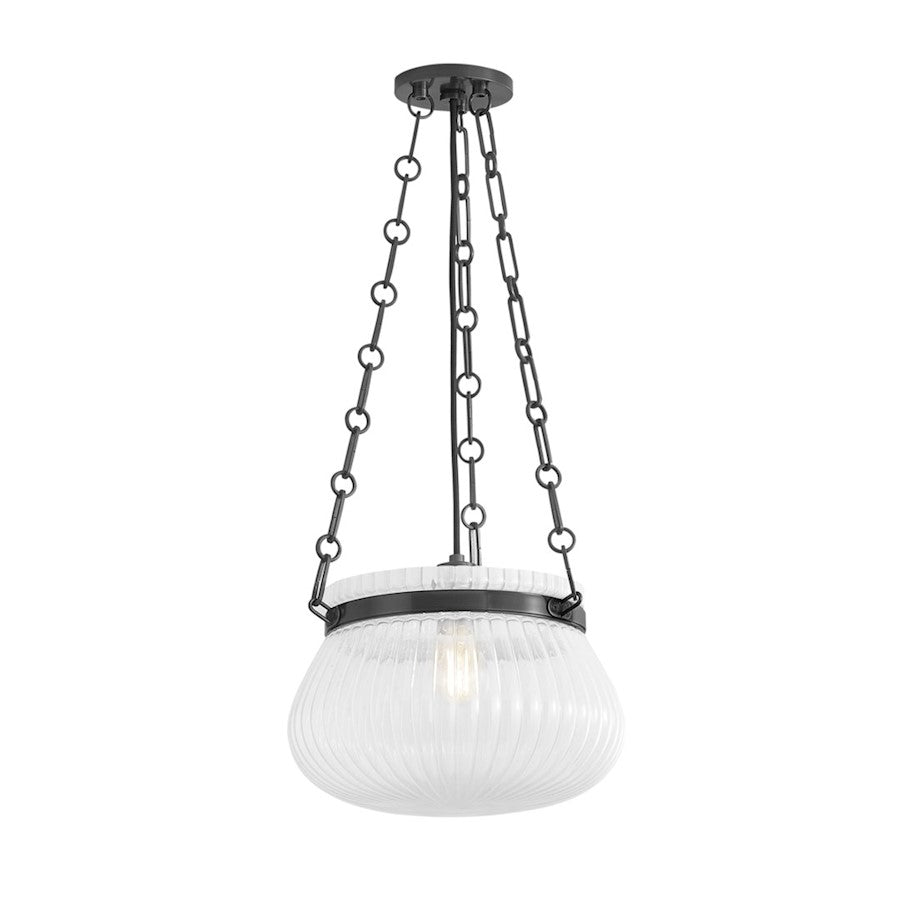 Hudson Valley Granby 1 Light 13" Pendant, Old Bronze/Clear - 1113-OB