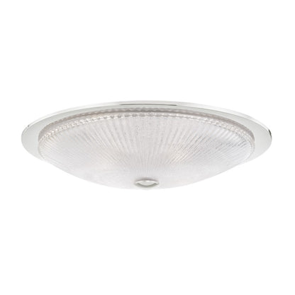 Hudson Valley Ossining 4 Light Flush Mount, Polished Nickel/White - 1123-PN