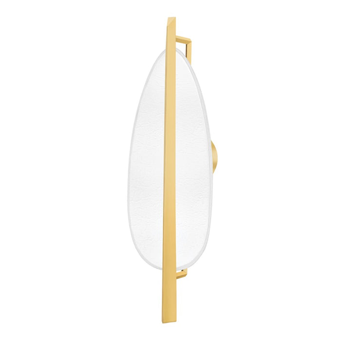 Hudson Valley Ithaca Led Wall Sconce, Aged Brass/White Plaster - 1170-AGB-WP