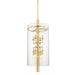 Hudson Valley Baxter 8 Light Pendant, Aged Brass with Clear Glass - 1308-AGB