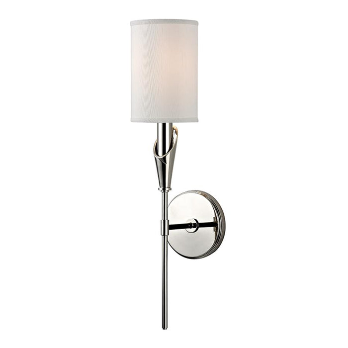 Hudson Valley Tate 1 Light Wall Sconce, Polished Nickel