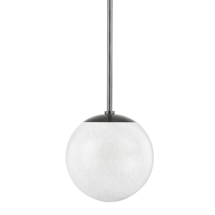 Hudson Valley Burlington 1 Light Pendant, Black Nickel/Clear - 1313-BLNK