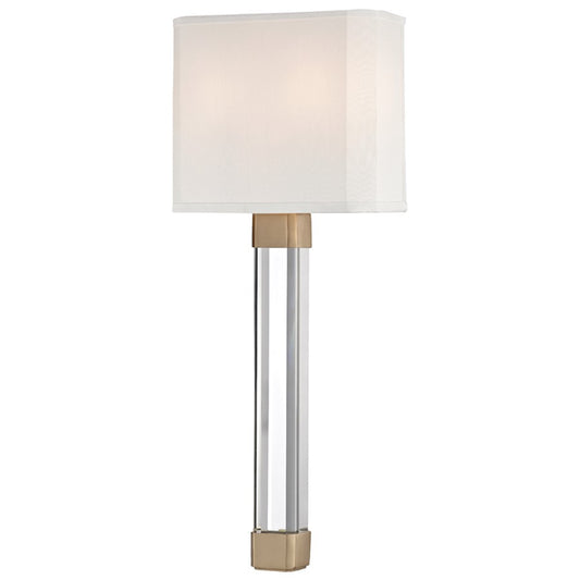 Larissa 2 Light Wall Sconce, Aged Brass