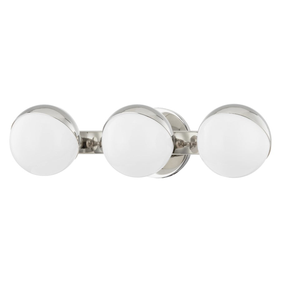 Hudson Valley Lodi 3 Light Bath Bracket, Polished Nickel - 1663-PN