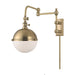 Hudson Valley Stanley 1 Light Wall Sconce, Aged Brass/White - 1672-AGB