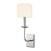 Hudson Valley Kings Point 1 Light Wall Sconce, Nickel/Off White - 1711-PN