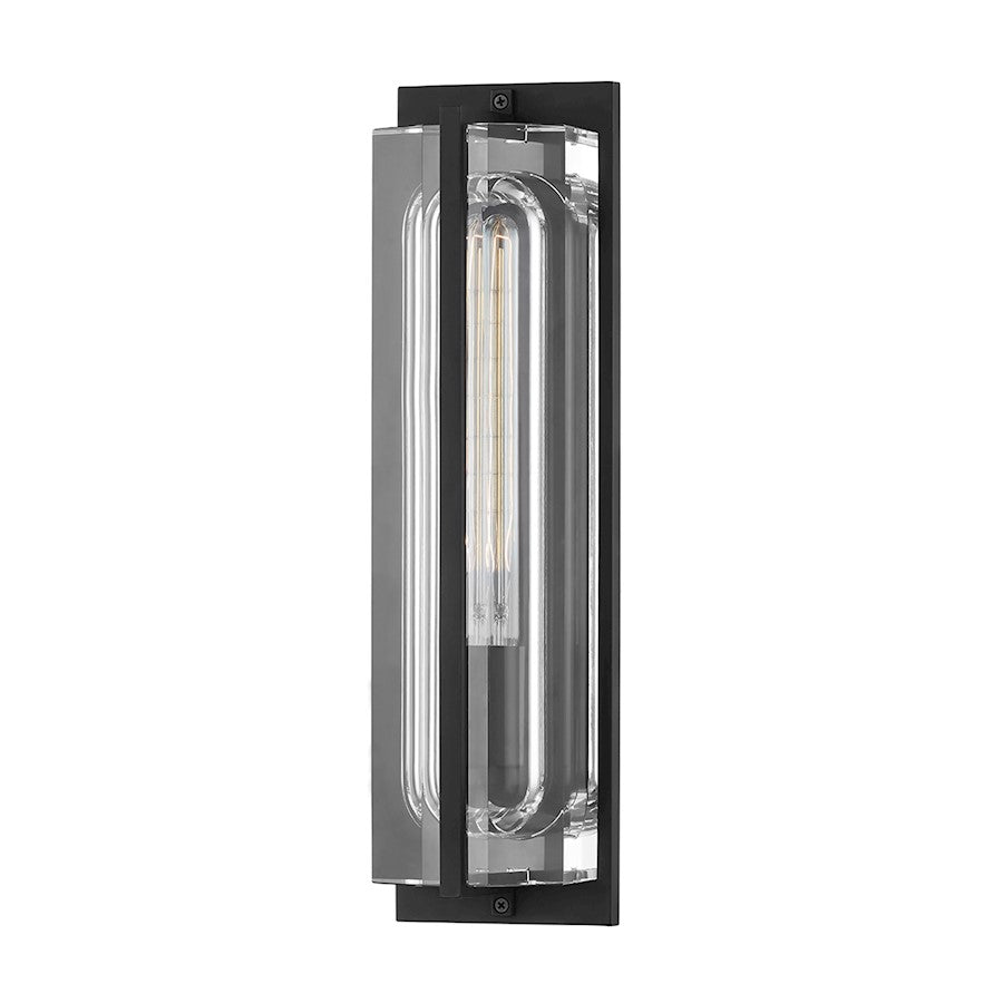 Hudson Valley Hawkins 1 Light Wall Sconce, Chemical Black - 1731-CBK