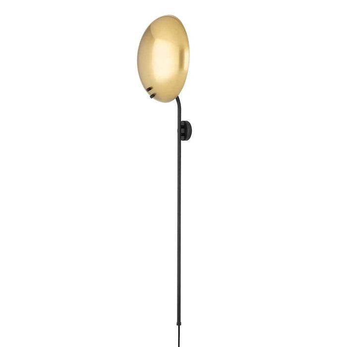 Hudson Valley Afton 1 Light Plug In Wall Sconce, Bronze/Brass