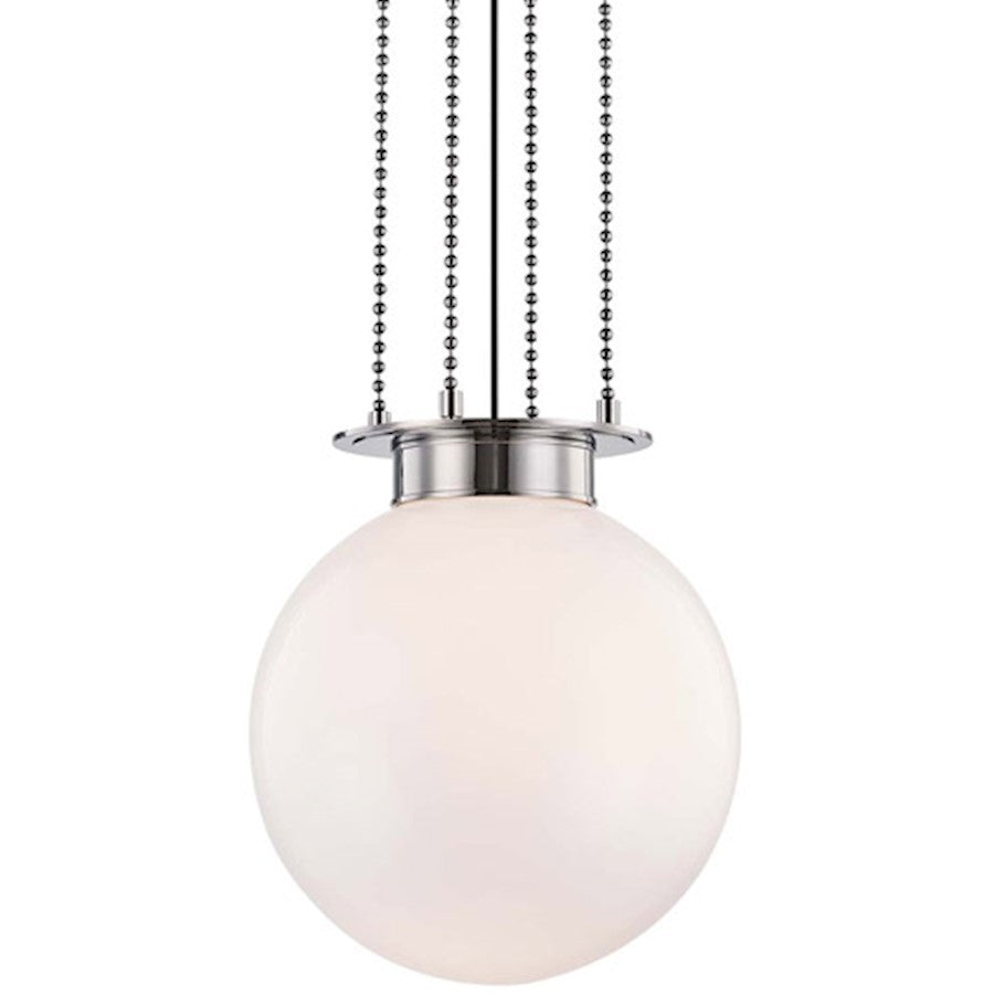 Hudson Valley Gunther 1 Light 18" Pendant, Polished Nickel - 2017-PN