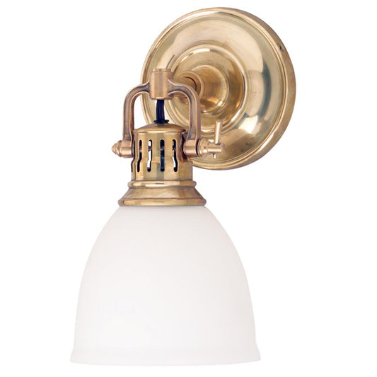 Pelham 1 Light Wall Sconce, Aged Brass