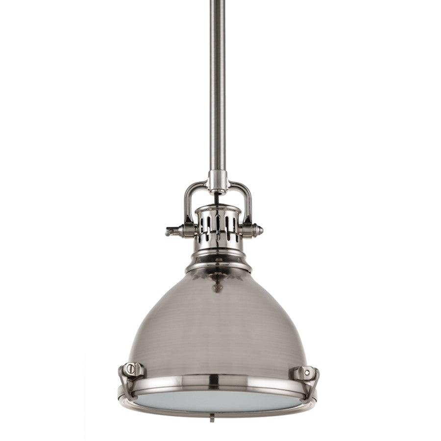 Hudson Valley Pelham 1 Light 9" Pendant, Satin Nickel/Satin Nickel - 2210-SN