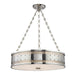 Hudson Valley Gaines 4 Light Chandelier, Nickel/Clear/Frosted - 2222-PN