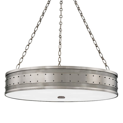 Hudson Lighting Gaines 6 Light Pendant, Historic Nickel - 2230-HN