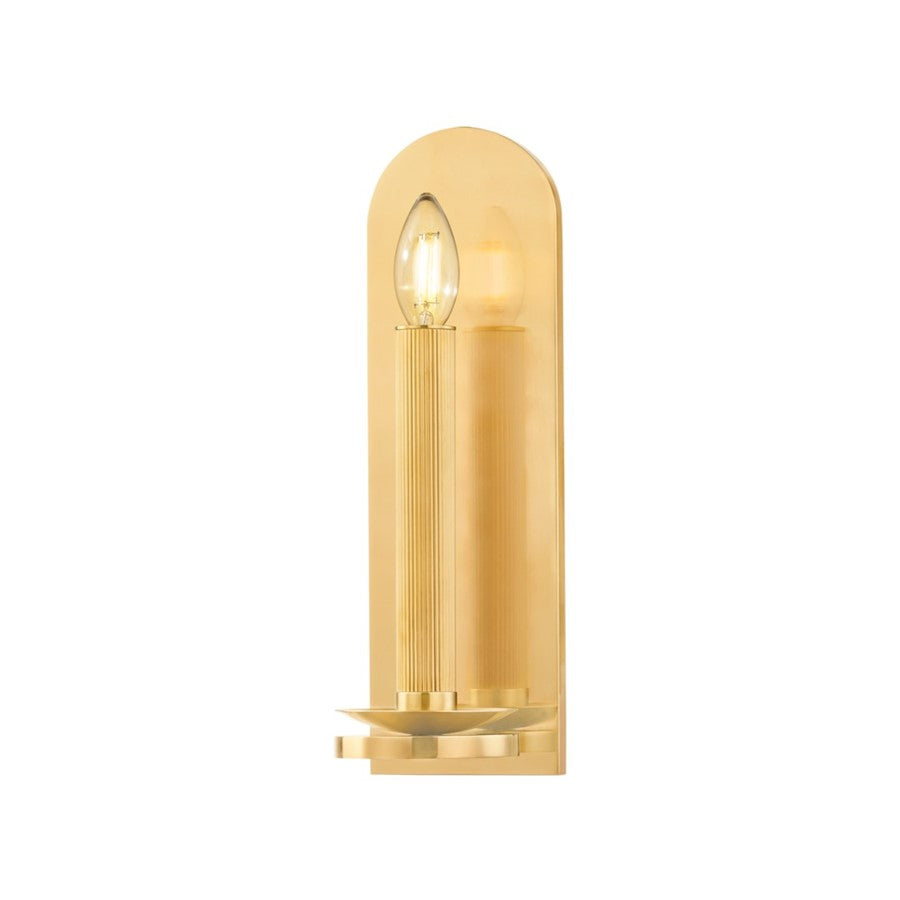 Hudson Valley Lindenhurst 1 Light Wall Sconce, Aged Brass - 2514-AGB