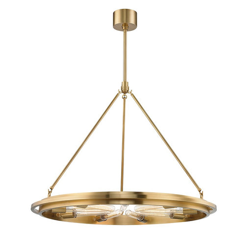Hudson Valley Chambers 9 Light Pendant in Aged Brass - 2732-AGB