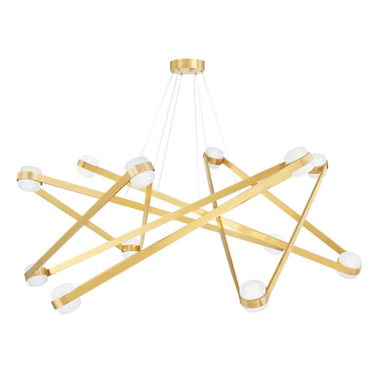 Hudson Valley Orbit 12 Light Chandelier, Aged Brass - 2756-AGB