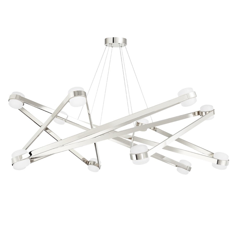 Hudson Valley Orbit 12 Light Chandelier, Polished Nickel - 2756-PN