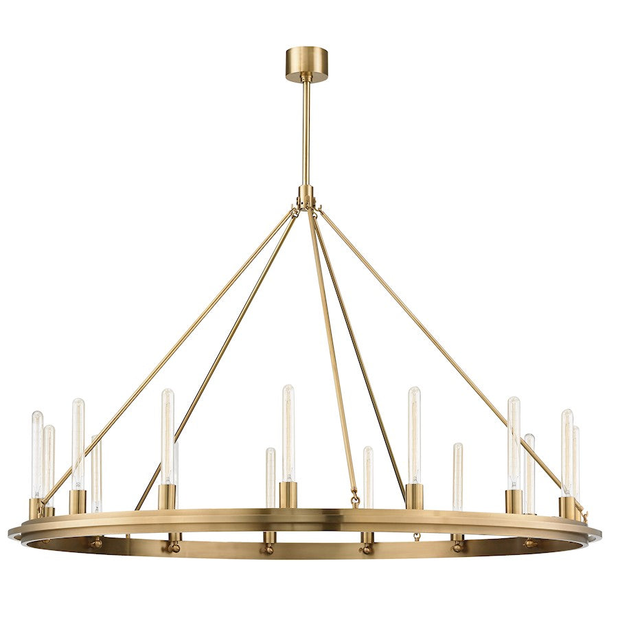 Hudson Valley Chambers 15 Light Pendant in Aged Brass - 2758-AGB