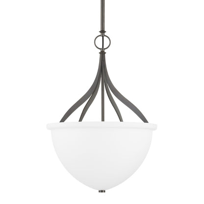 Hudson Valley Browne 3 Light Pendant, Distressed Bronze/Opal Matte - 2817-DB