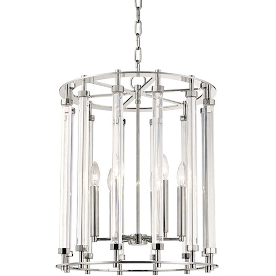 Hudson Valley Haddon 6 Light Pendant, Polished Nickel - 2818-PN