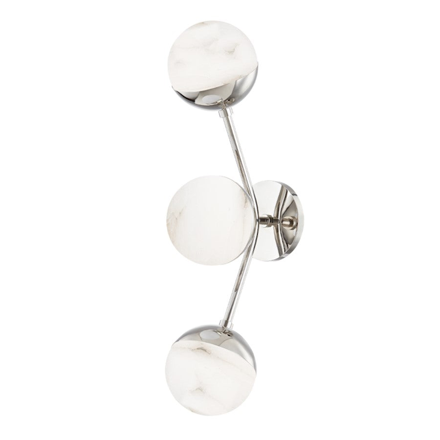 Hudson Valley Saratoga 3 Light 22" Wall Sconce, Polished Nickel - 2833-PN