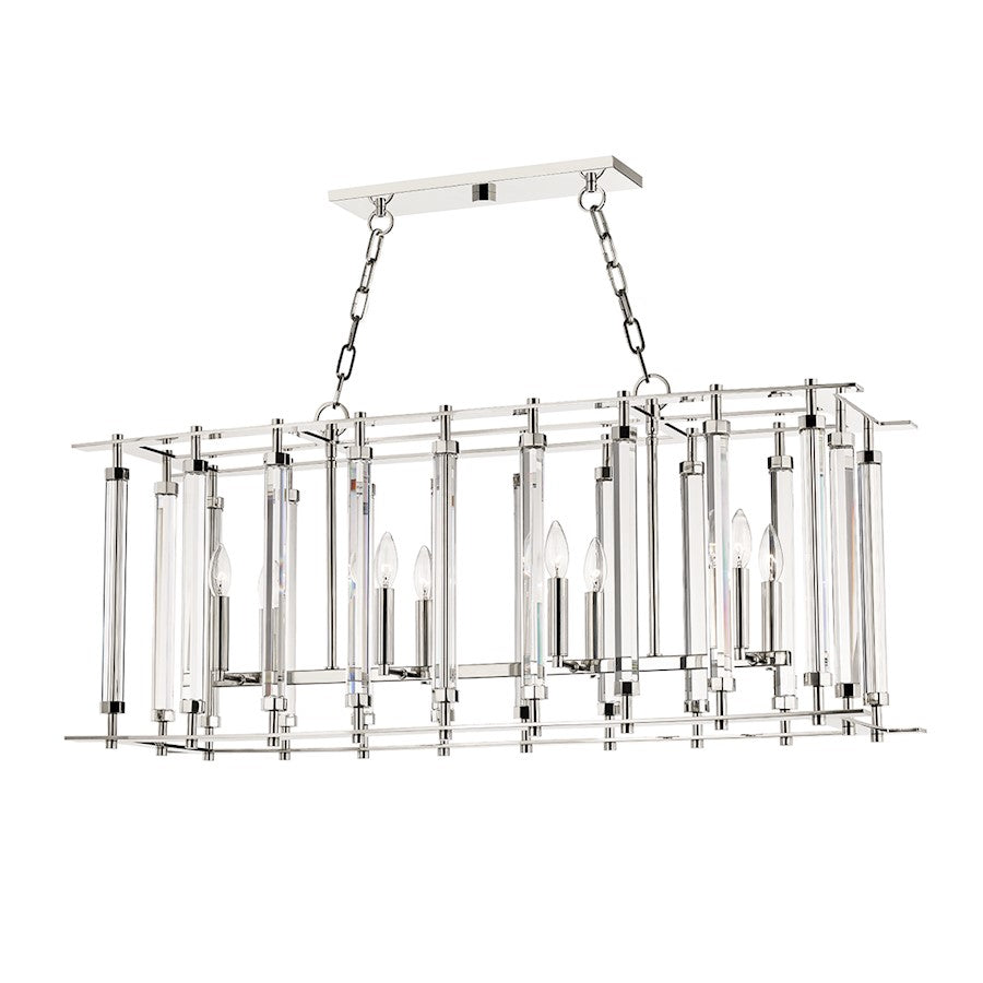 Hudson Valley Haddon 8 Light Island Light, Polished Nickel - 2842-PN