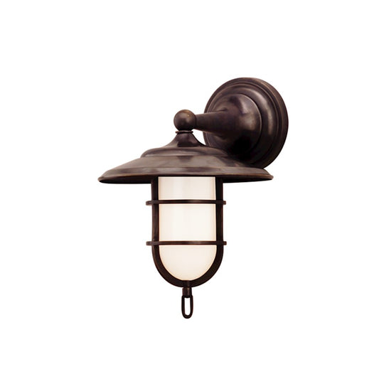 Hudson Valley Rockford 1 Light Wall Sconce, Old Bronze/Opal Glossy - 2901-OB