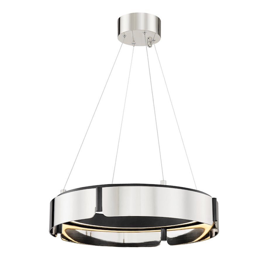 Hudson Valley Tribeca Small Led Chandelier, Burnished Nickel/Black - 2922-BN-BK