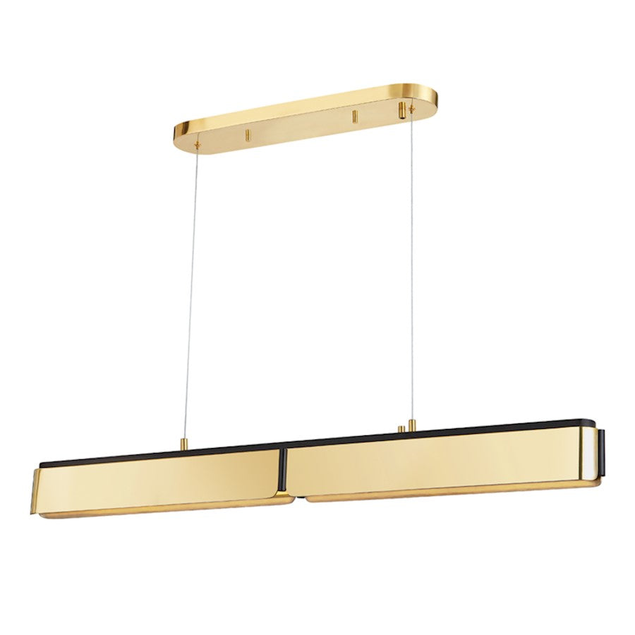 Hudson Valley Tribeca Large Led Island Light, Aged Brass/Black - 2948-AGB-BK