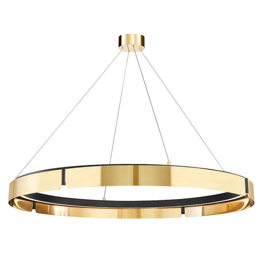 Hudson Lighting Tribeca Large LED Chandelier, Aged Brass/Black - 2949-AGB-BK