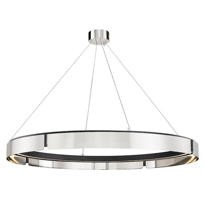 Hudson Lighting Tribeca Large LED Chandelier, Burnish Nickel/Black - 2949-BN-BK