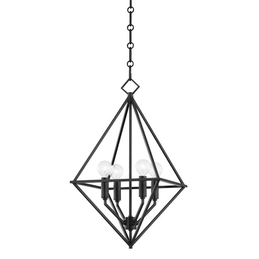Hudson Valley Haines 4 Light Small Pendant, Aged Iron - 3117-AI