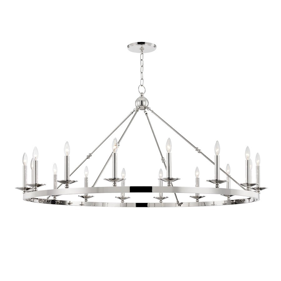 Hudson Valley Allendale 16-Light Chandelier, Polished Nickel - 3216-PN