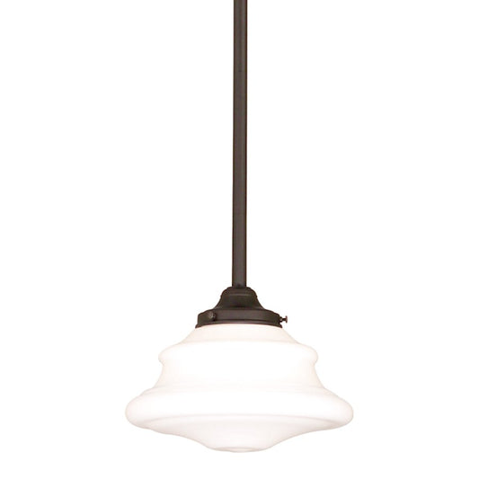 Hudson Valley Petersburg 1 Light Pendant, Old Bronze/Opal Glossy - 3409-OB