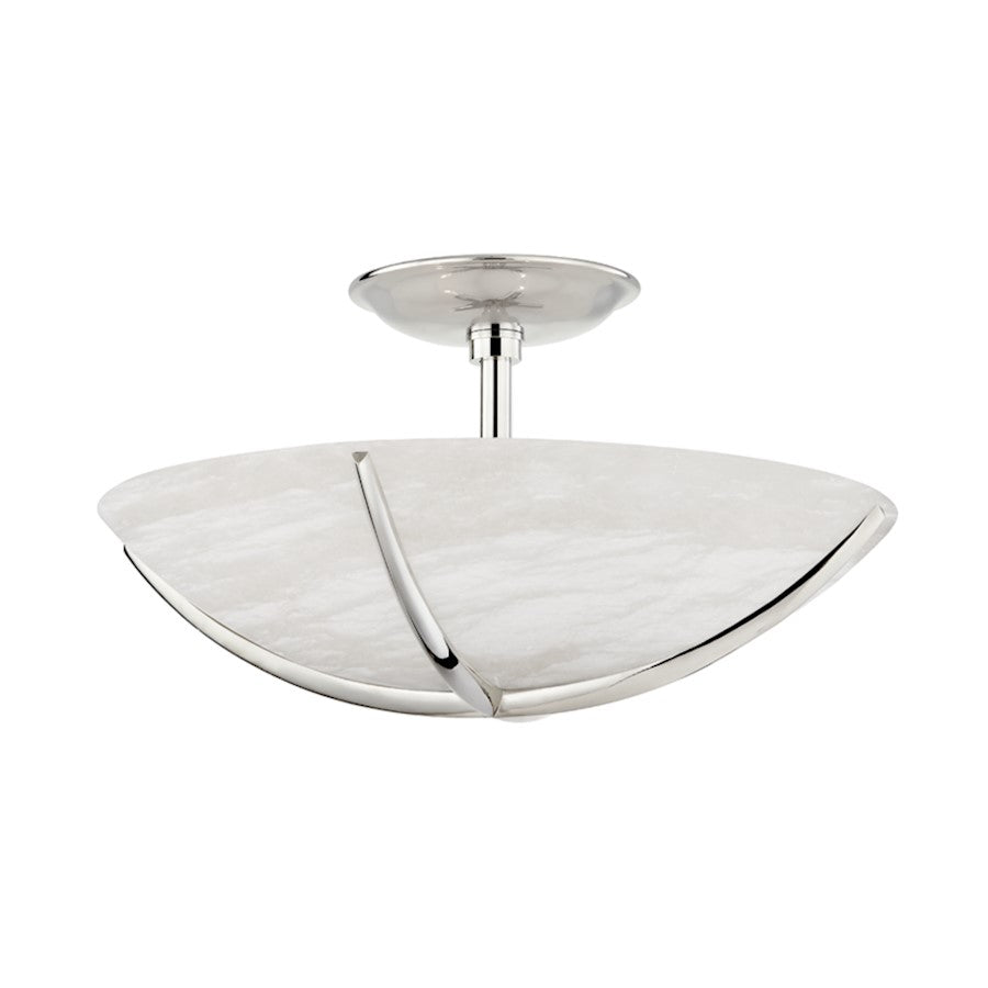 Hudson Valley Wheatley 4 Light Semi Flush, Polished Nickel - 3516-PN