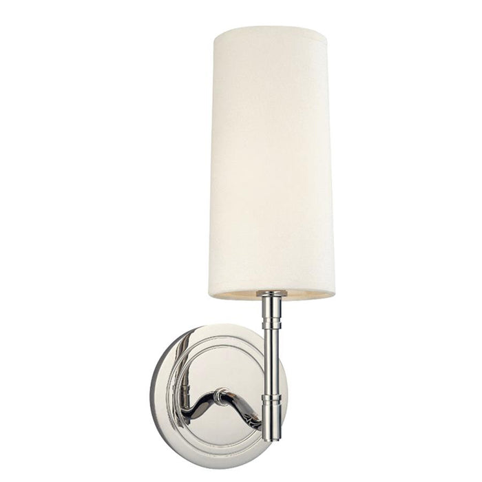Hudson Valley Dillion 1 Light Wall Sconce, Polished Nickel