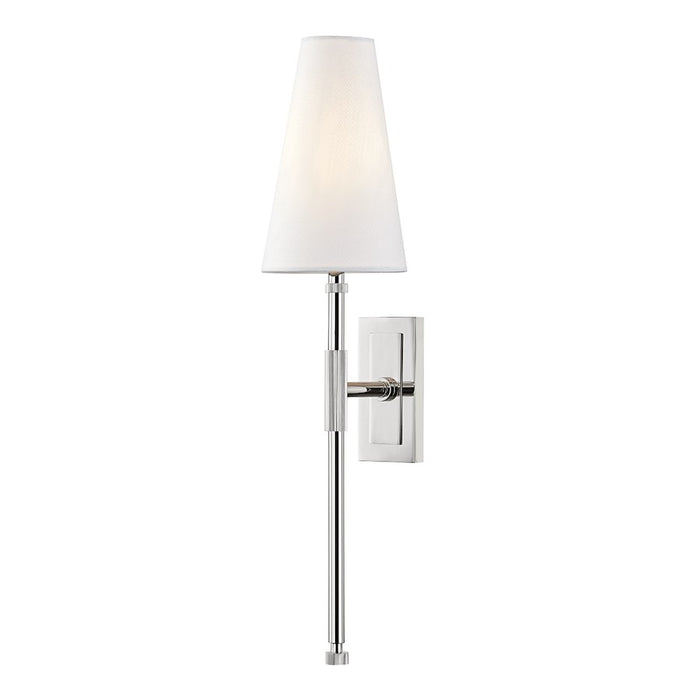 Hudson Valley Bowery 1 Light Wall Sconce, Polished Nickel - 3721-PN