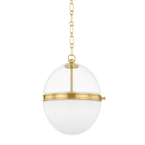 Hudson Valley Donnell 1 Light 15" Pendant, Aged Brass - 3815-AGB