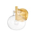 Hudson Valley Hempstead 1 Light Wall Sconce, Aged Brass/Clear - 3900-AGB