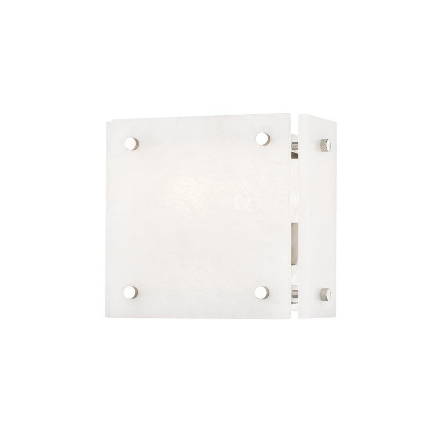 Hudson Valley Paladino 2 Light Wall Sconce, Nickel/Alabaster Shade - 4002-PN