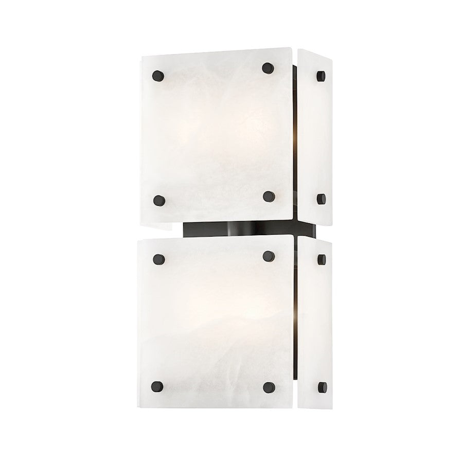 Hudson Valley Paladino 4 Light Wall Sconce, Old Bronze/Alabaster Shade - 4004-OB