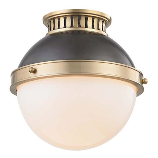 Hudson Valley Latham 1 Light 9" Flush Mount, Aged/Antique Bronze - 4009-ADB