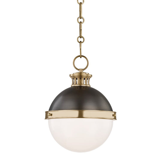 Hudson Valley Latham 1 Light 12" Pendant, Aged/Antique Bronze - 4019-ADB