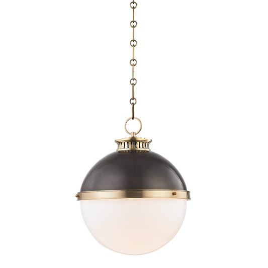 Hudson Valley Latham 1 Light 17" Pendant, Aged/Antique Bronze - 4025-ADB