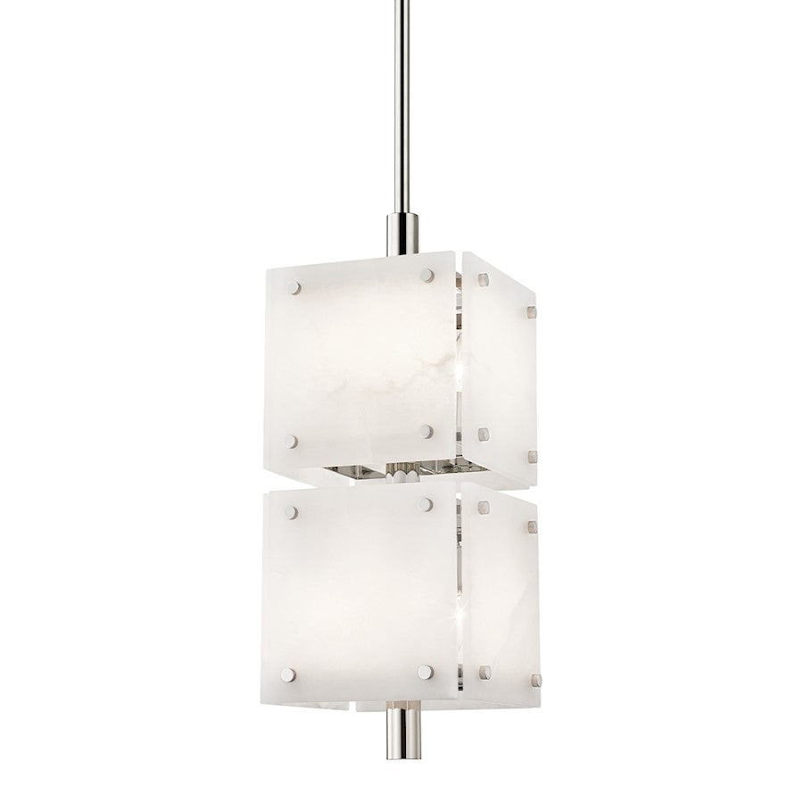 Hudson Valley Paladino 8 Light Pendant, Nickel/Alabaster Shade - 4052-PN