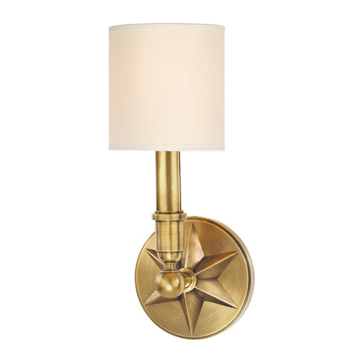 Hudson Valley Bethesda 1 Light Wall Sconce, Aged Brass/Cream - 4081-AGB
