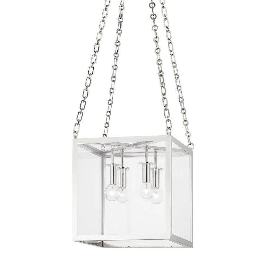 Hudson Lighting Catskill 4 Light Small Pendant, Polished Nickel - 4113-PN