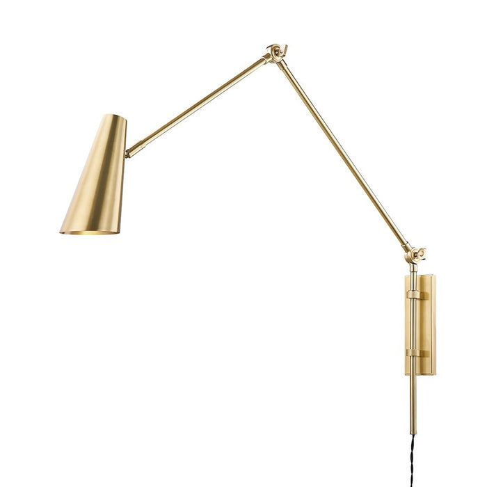 Hudson Valley Lorne 1 Light Wall Sconce, Aged Brass - 4121-AGB