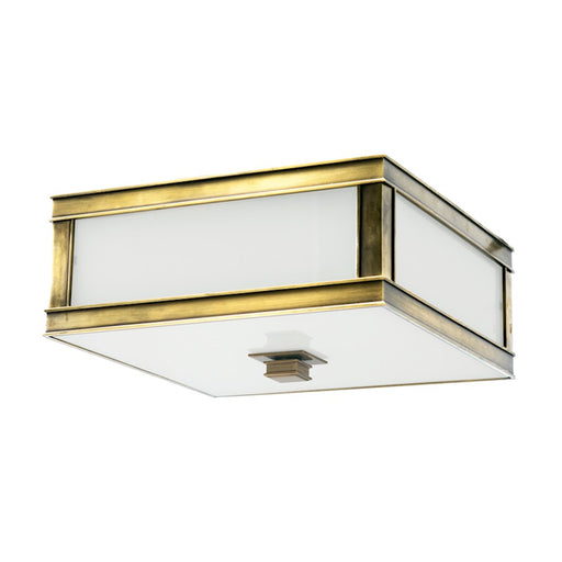 Hudson Valley Preston 3 Light Flush Mount, Brass/Clear/Frosted - 4216-AGB